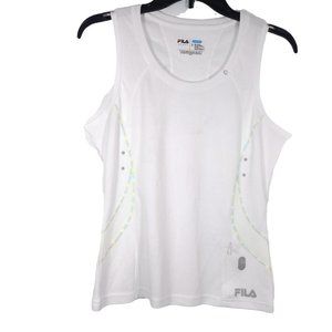 Fila Sport Women's White Stretch Athletic Tank Top w/ Pocket Size Small